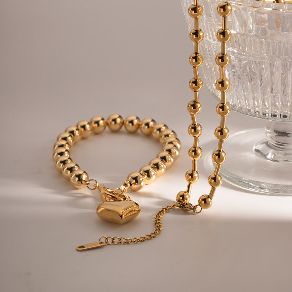 Golden Crush Heart Necklace