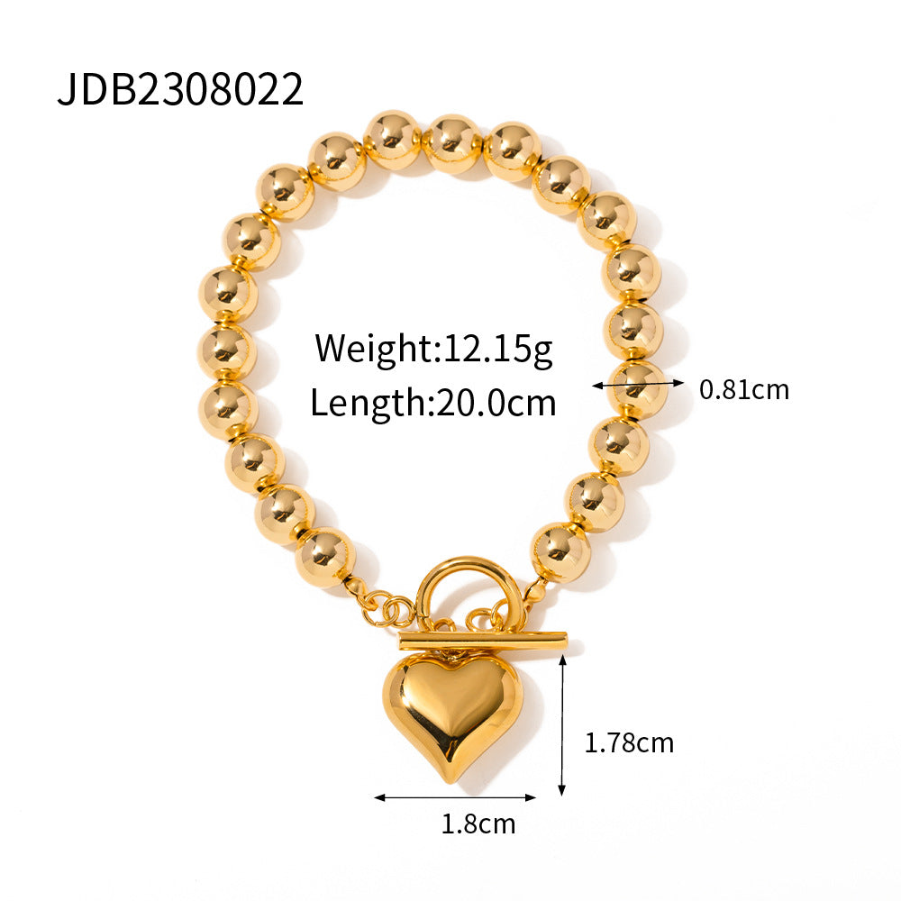 Golden Crush Heart Bracelet