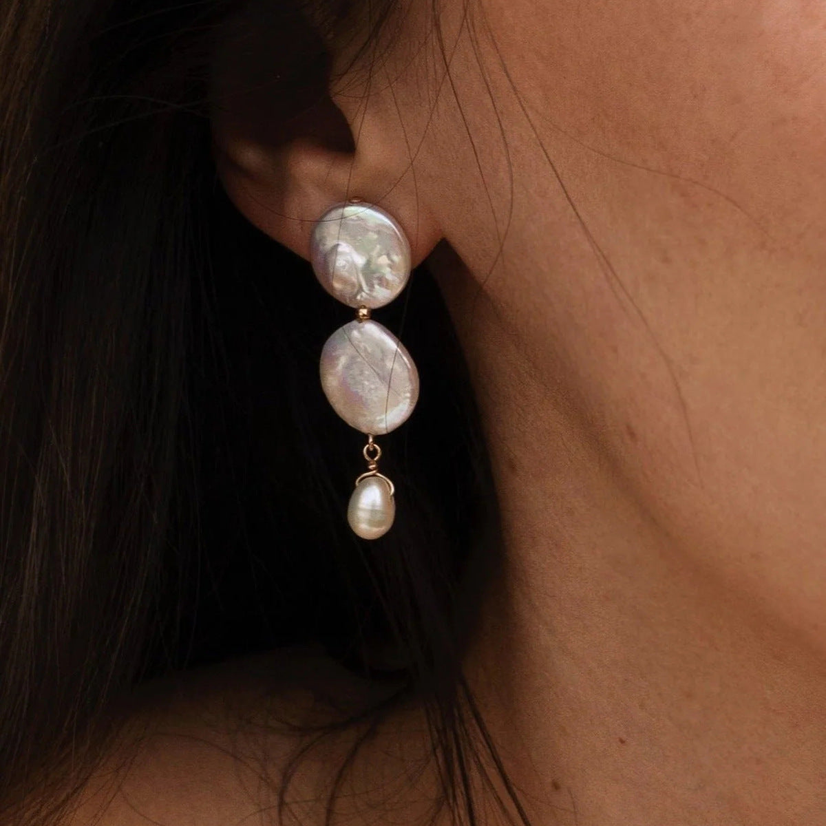 Celeste Baroque Pearl Earrings