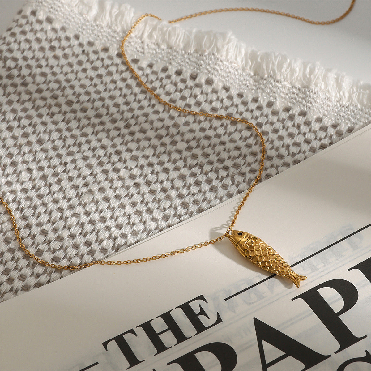 Golden Koi Pendant Necklace