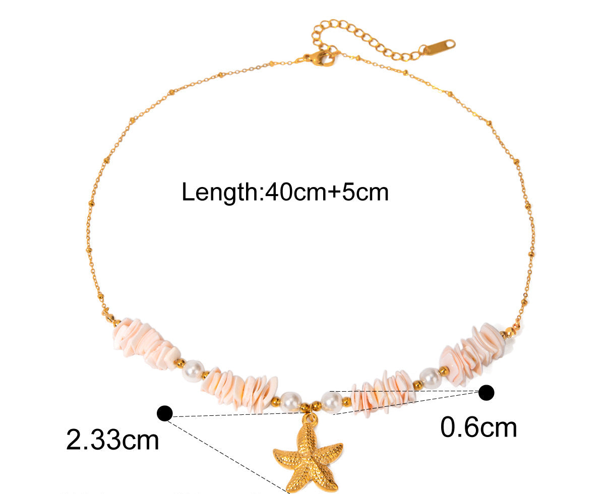 Coral Tide Starfish Necklace