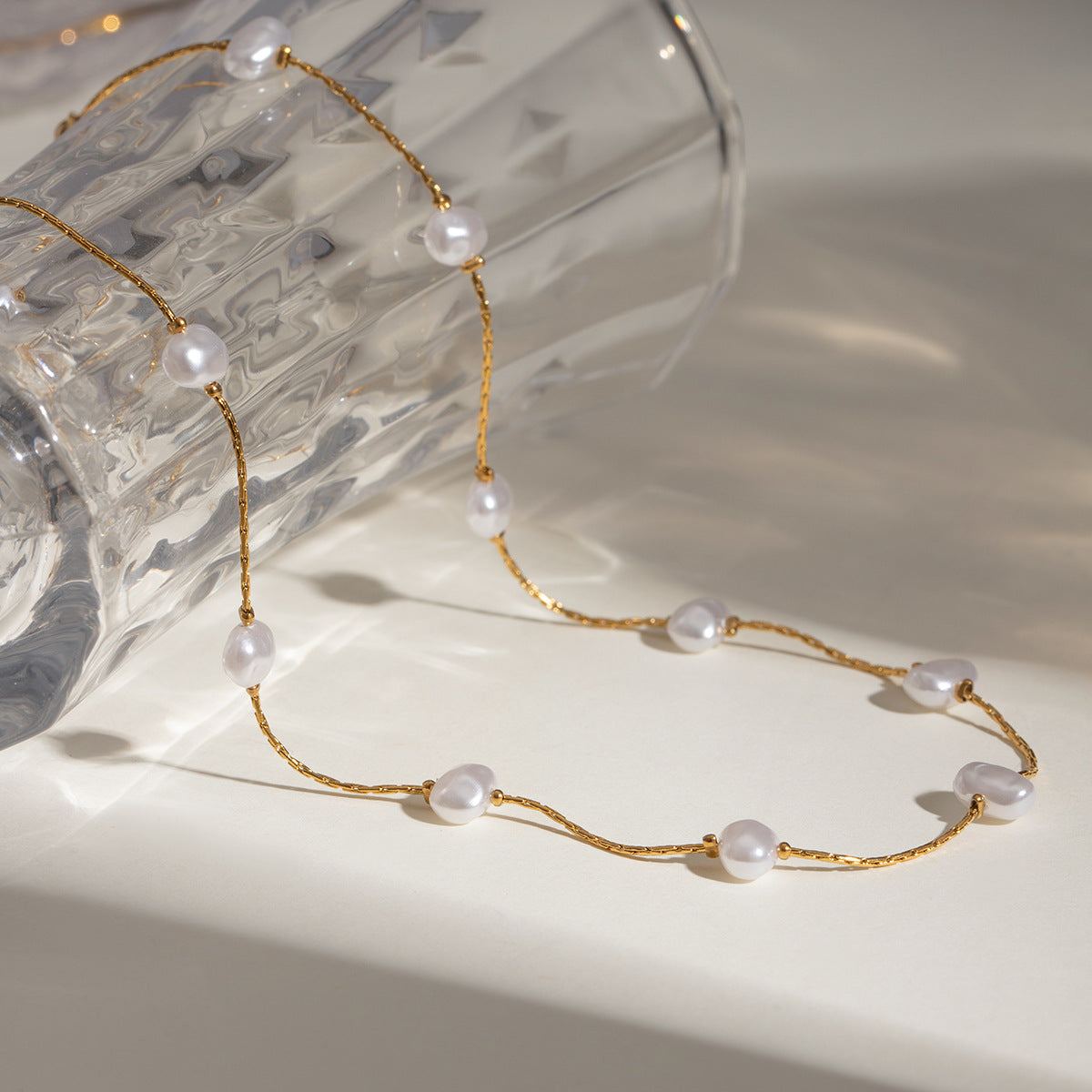 Pearl Drift Choker Necklace