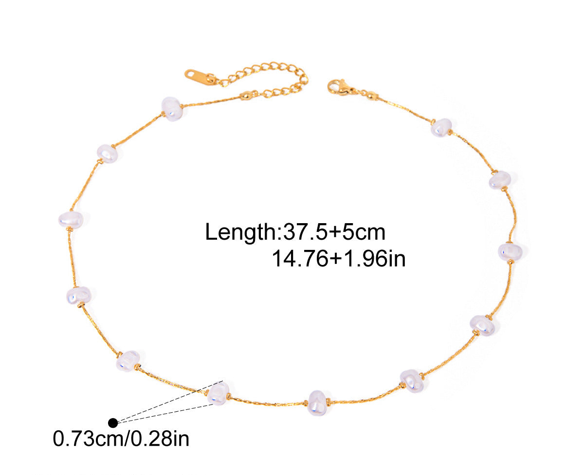 Pearl Drift Choker Necklace