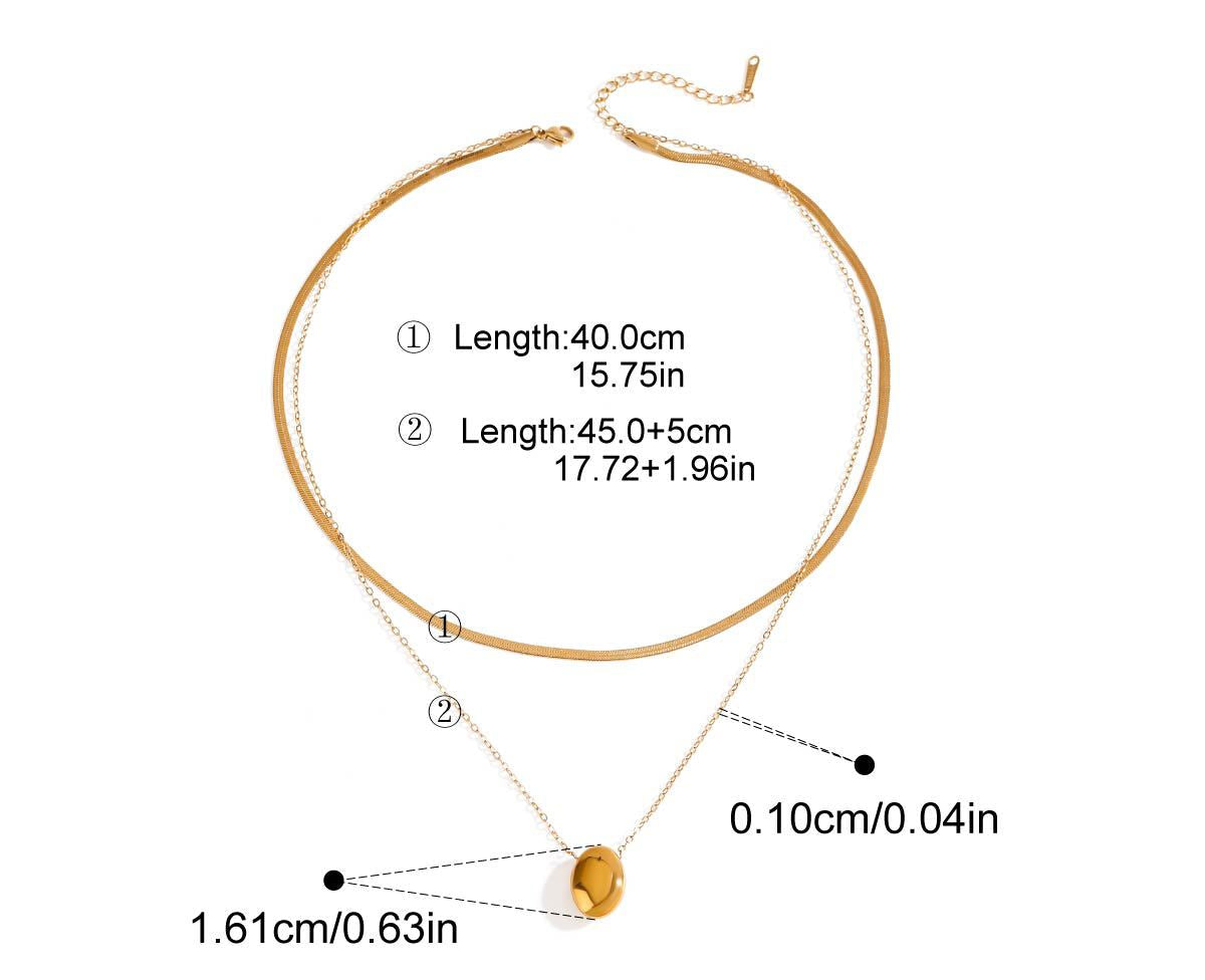 Golden Drop Layered Necklace