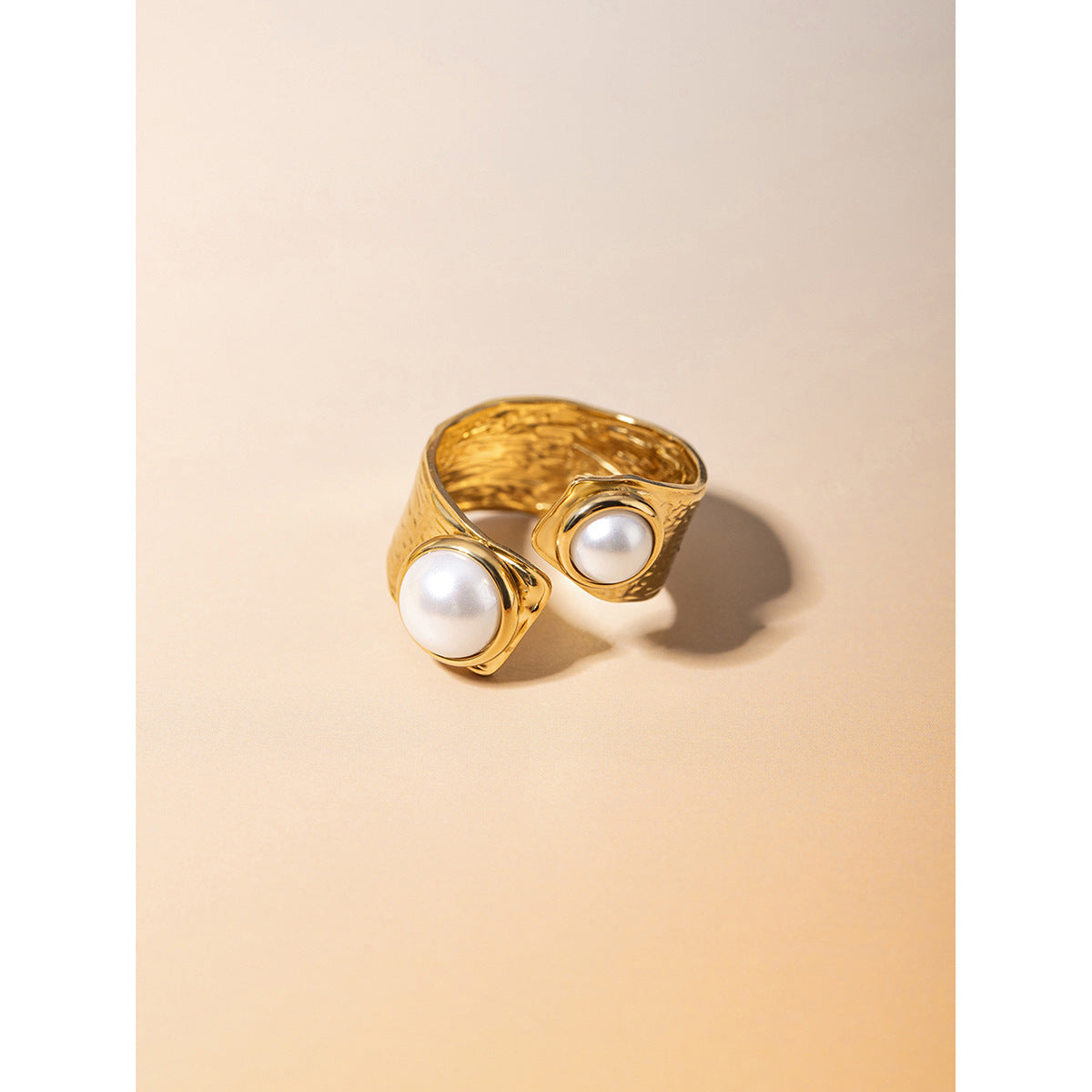 Twilight Twin Pearl Ring