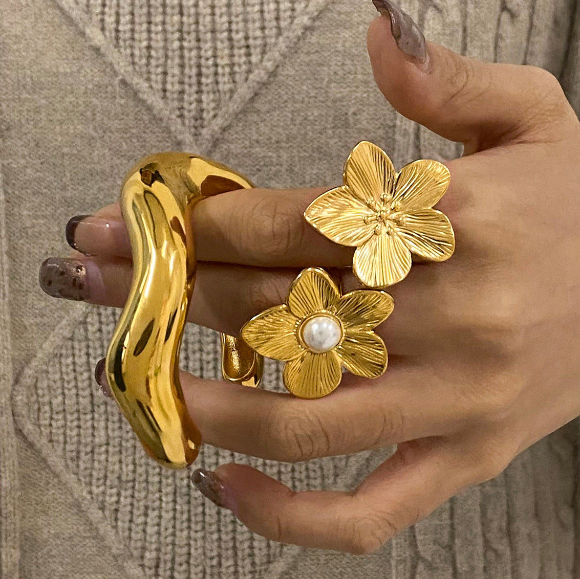 Blossom Pearl Statement Ring