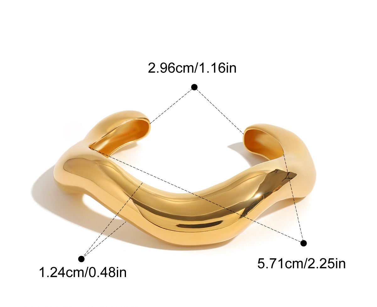 Wavy Adjustable Bangle
