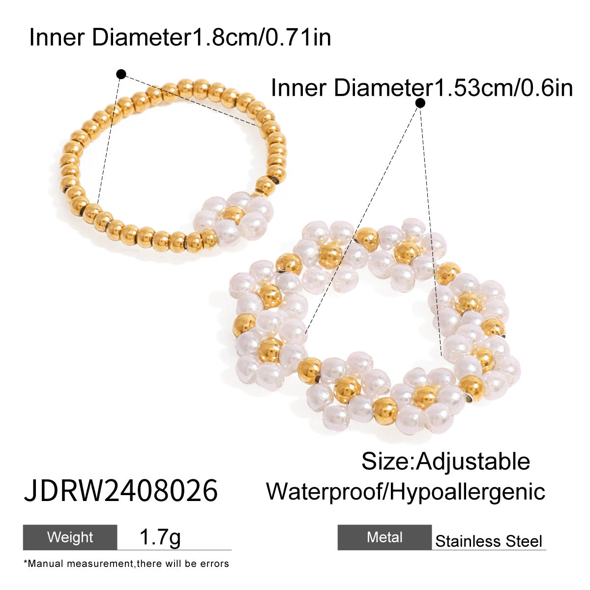 Pearl Bloom Ring Set