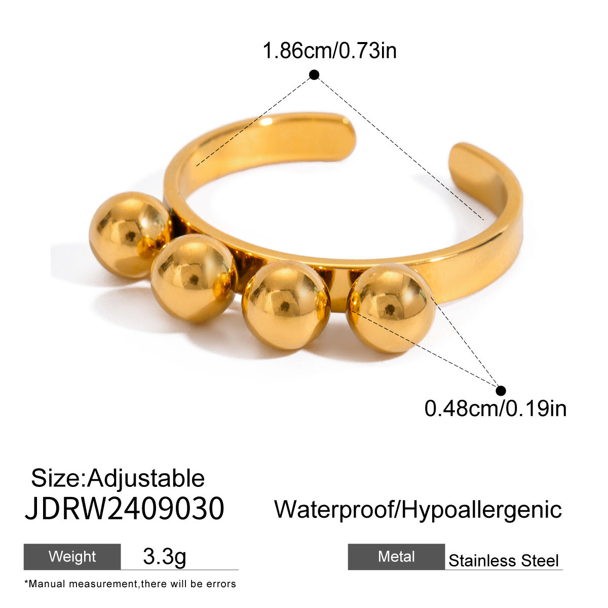 Orbit Bead Open Ring