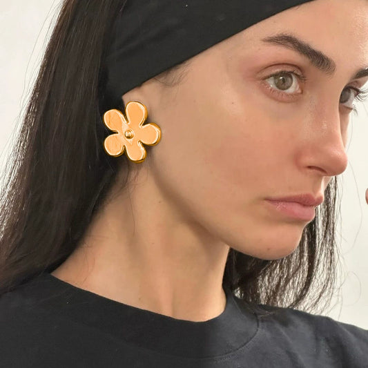 Retro Bloom Stud Earrings