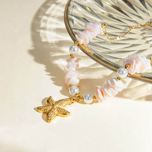 Coral Tide Starfish Necklace