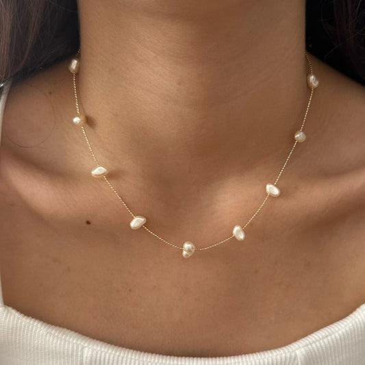 Pearl Drift Choker Necklace