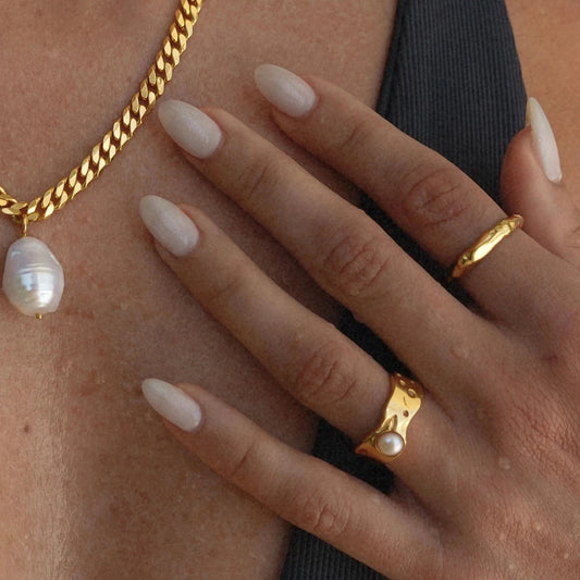 Luna Crest Pearl Ring